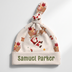 Personalized Knotted Hat in Santa's Joyride