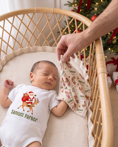 Personalized Mini Lovey in Santa's Joyride