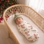 Personalized Swaddle in Santa's Joyride