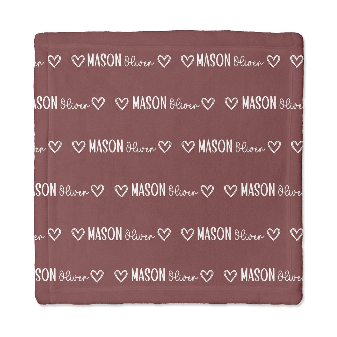Personalized Lovey Blanket in Mono Name