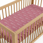 Personalized Crib Sheet Font Duo in Rosewood