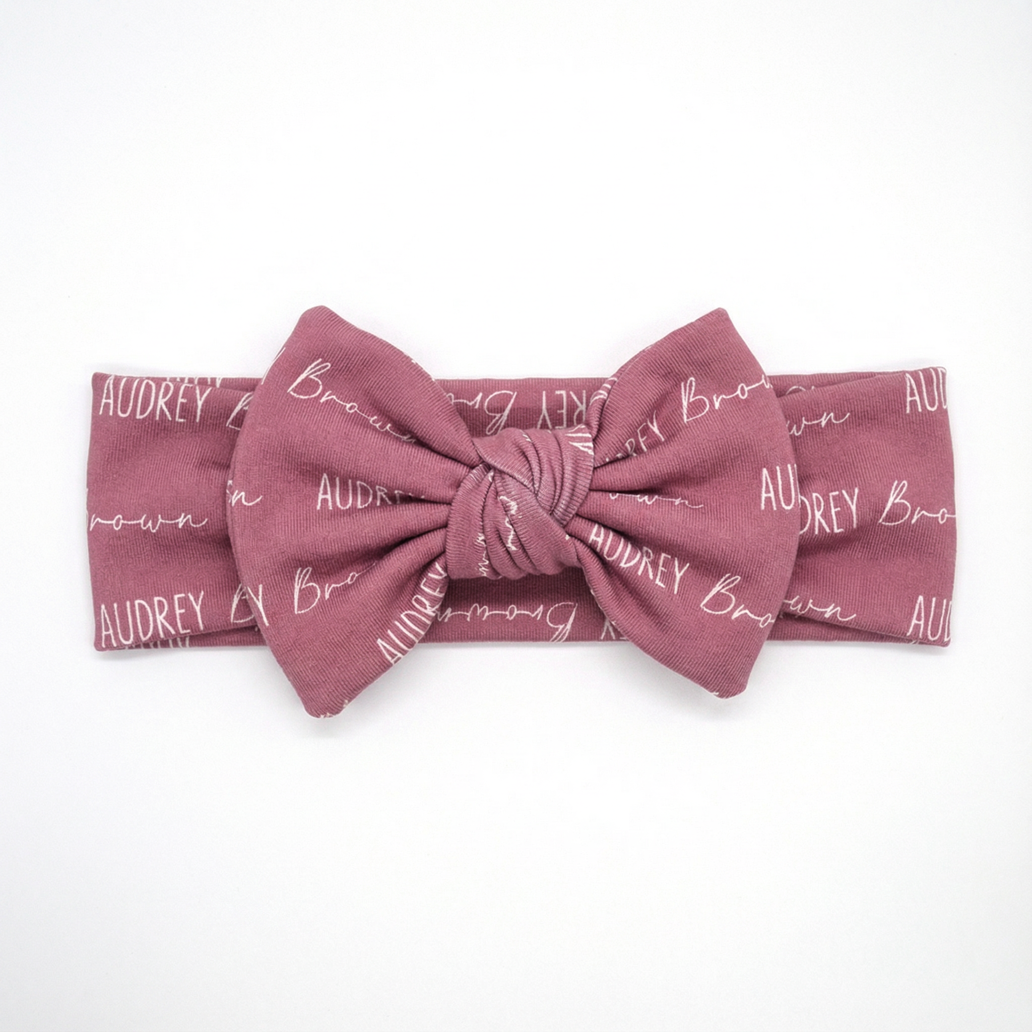 Personalized Bow Headband Font Duo in Rosewood