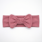 Personalized Bow Headband in Rosewood