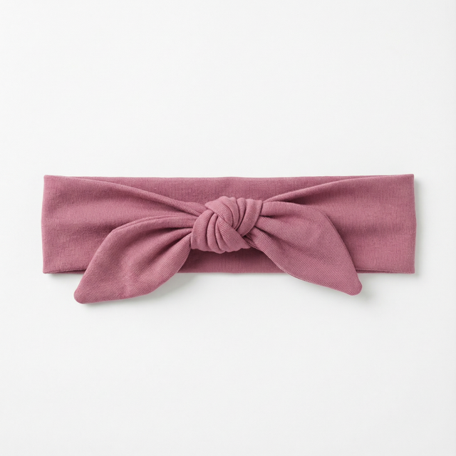 Personalized Knotted Headband in Rosewood