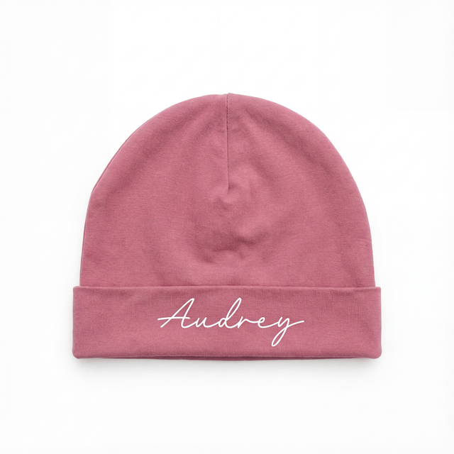 Personalized Beanie in Rosewood