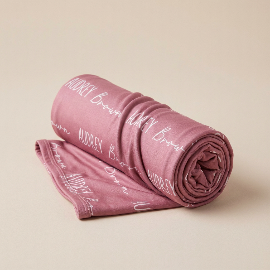 Personalized Swaddle Font Duo in Rosewood