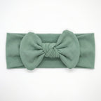 Personalized Bow Headband in Seafoam