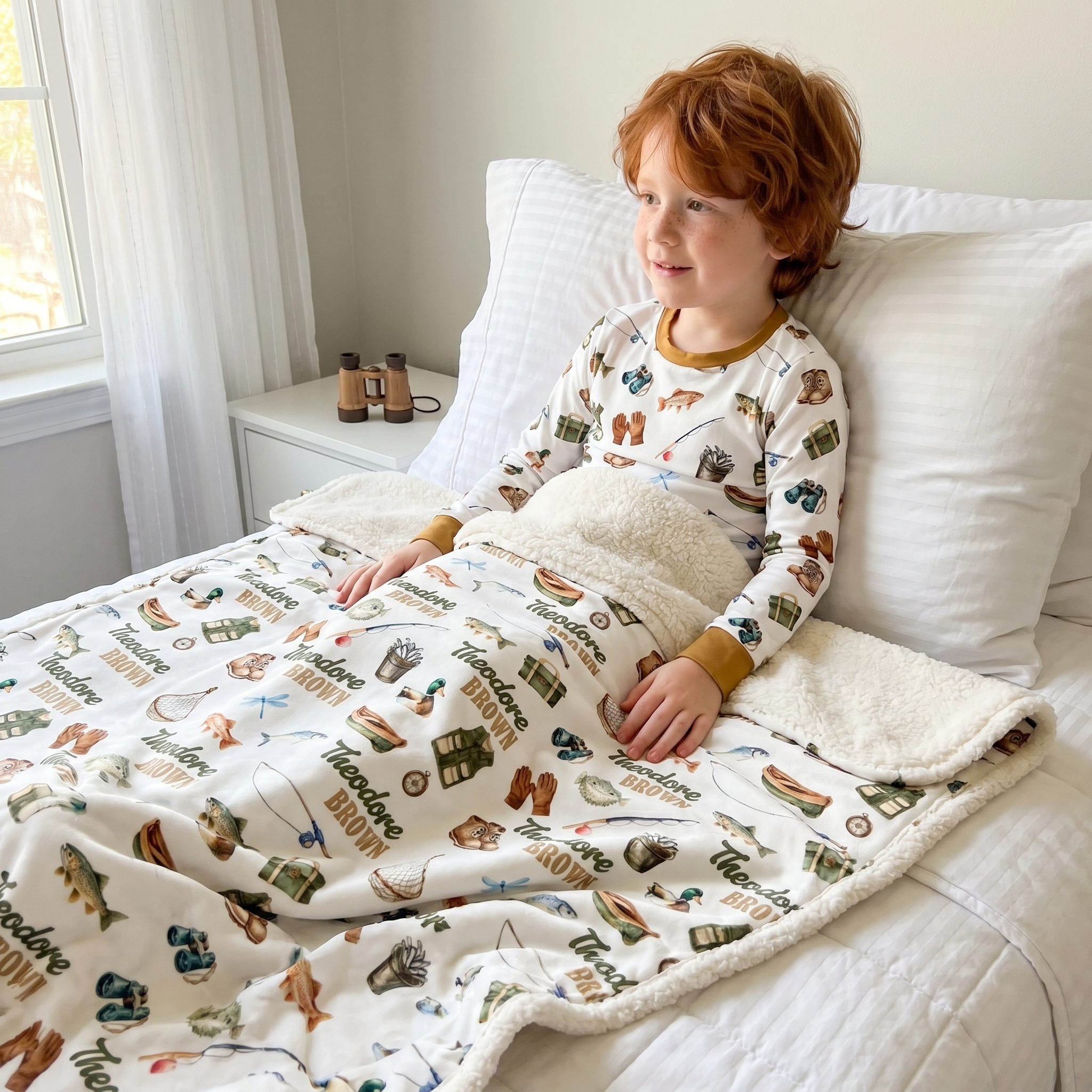 Personalized Blanket in Fishing Buddy