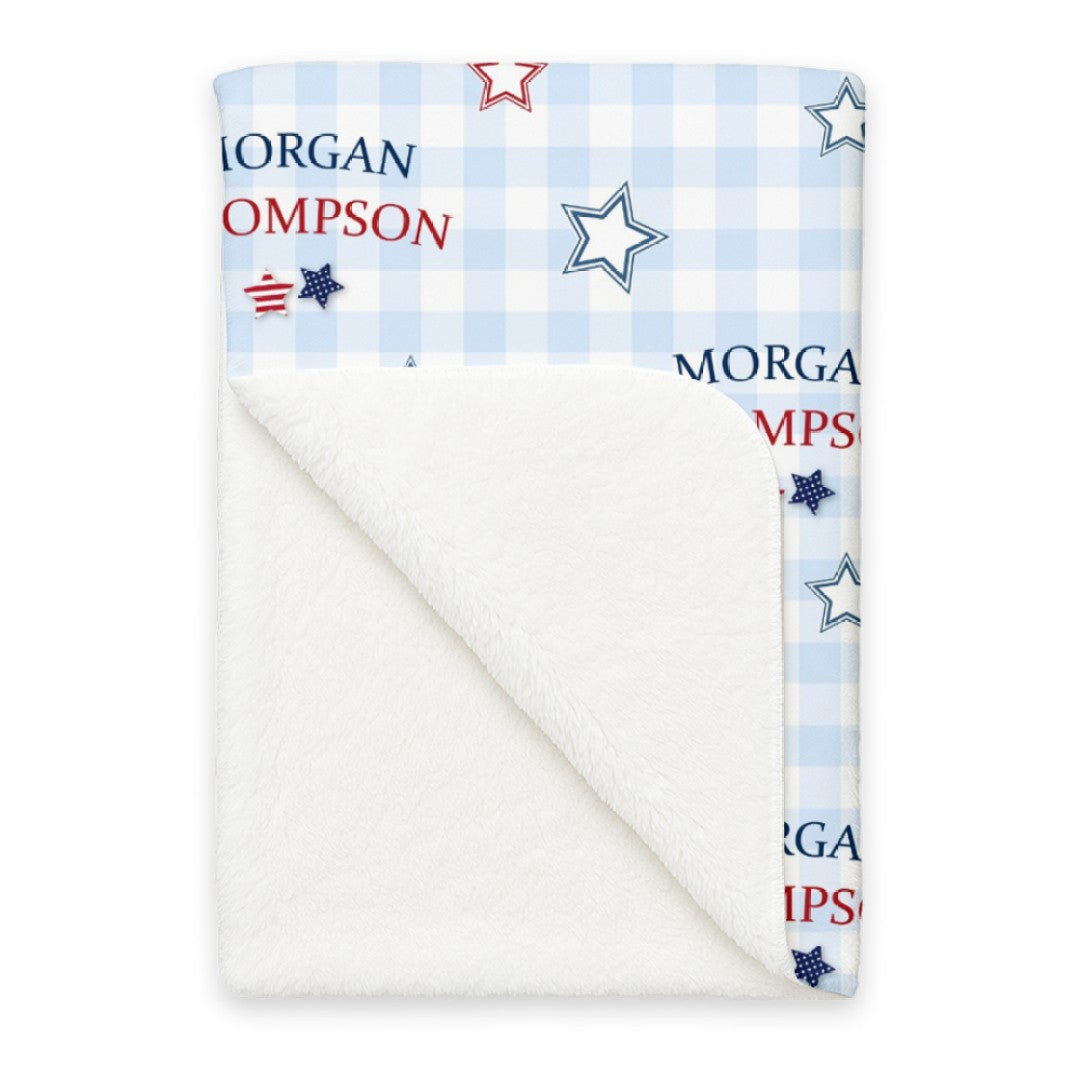 Personalized Blankets in Star-Spangled Sky