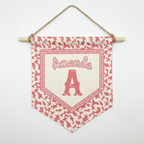 Personalized Shield Pennants in Western Girl