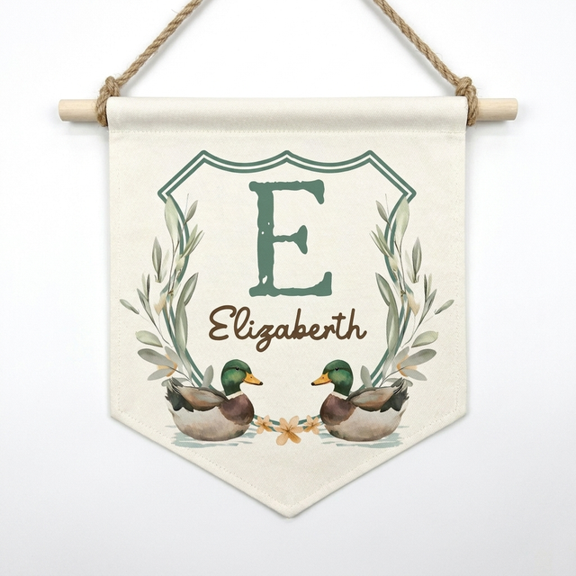 Personalized Shield Pennants in Mallard