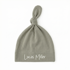 Personalized Knotted Hat in Smoke