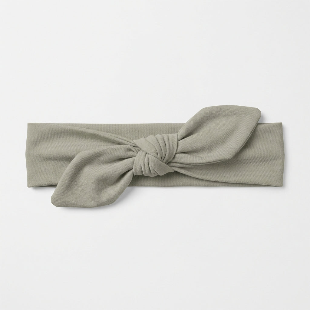 Personalized Knotted Headband in Smoke