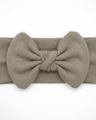Personalized Bow Headband in Smoke