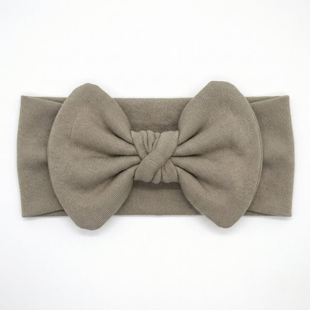 Personalized Bow Headband in Smoke