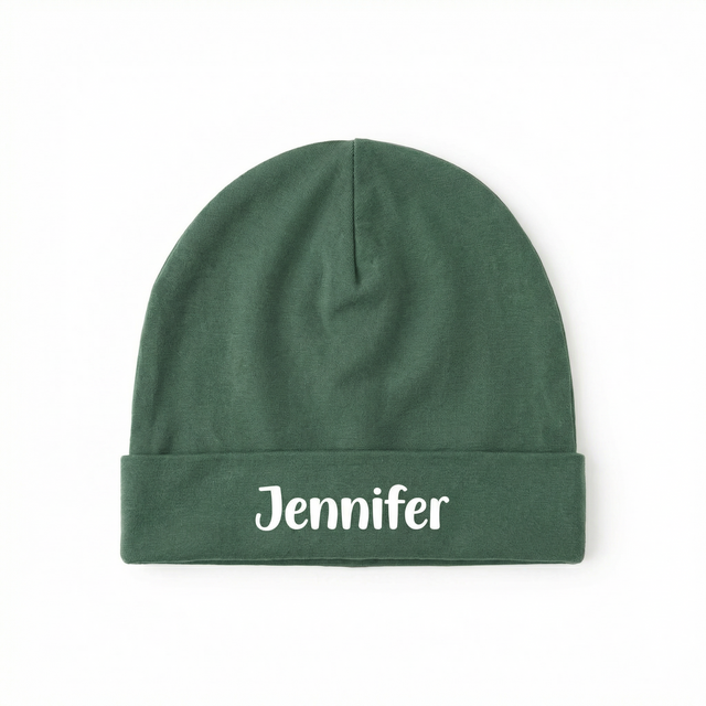 Personalized Beanie in Evergreen
