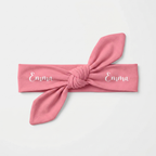 Personalized Knotted Headband in Rose Pink