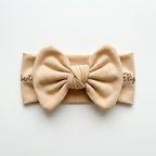 Personalized Bow Headband in Vanilla