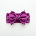 Personalized Bow Headband in Violet
