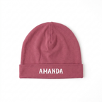 Personalized Beanie in Berry Pink
