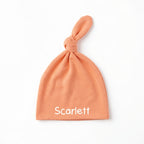 Personalized Knotted Hat in Carrot