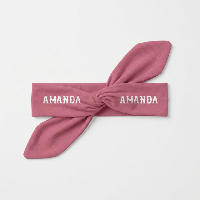 Personalized Knotted Headband in Berry Pink