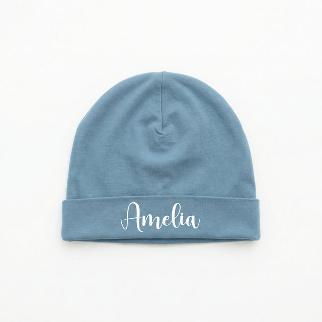 Personalized Beanie in Misty Blue