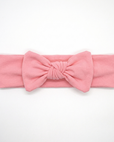 Bow Headband in Peachy Blush