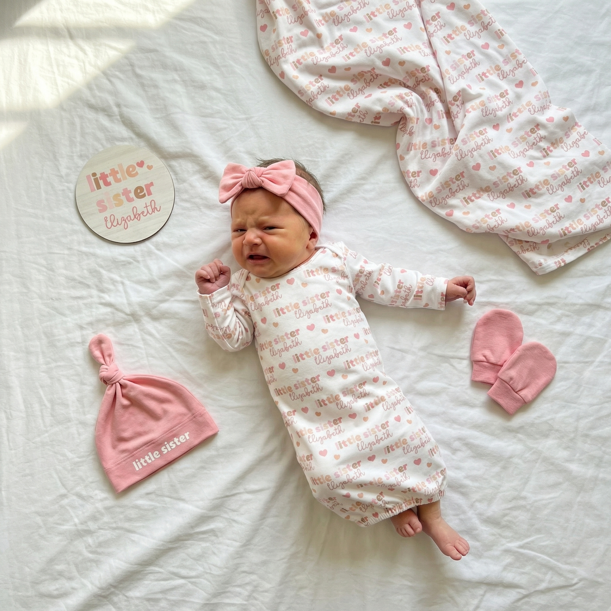 Bow Headband in Peachy Blush