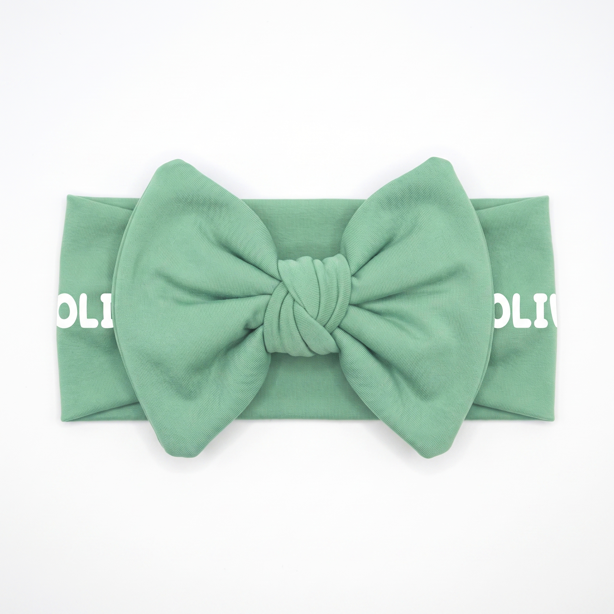 Personalized Bow Headband in Coastal Aqua