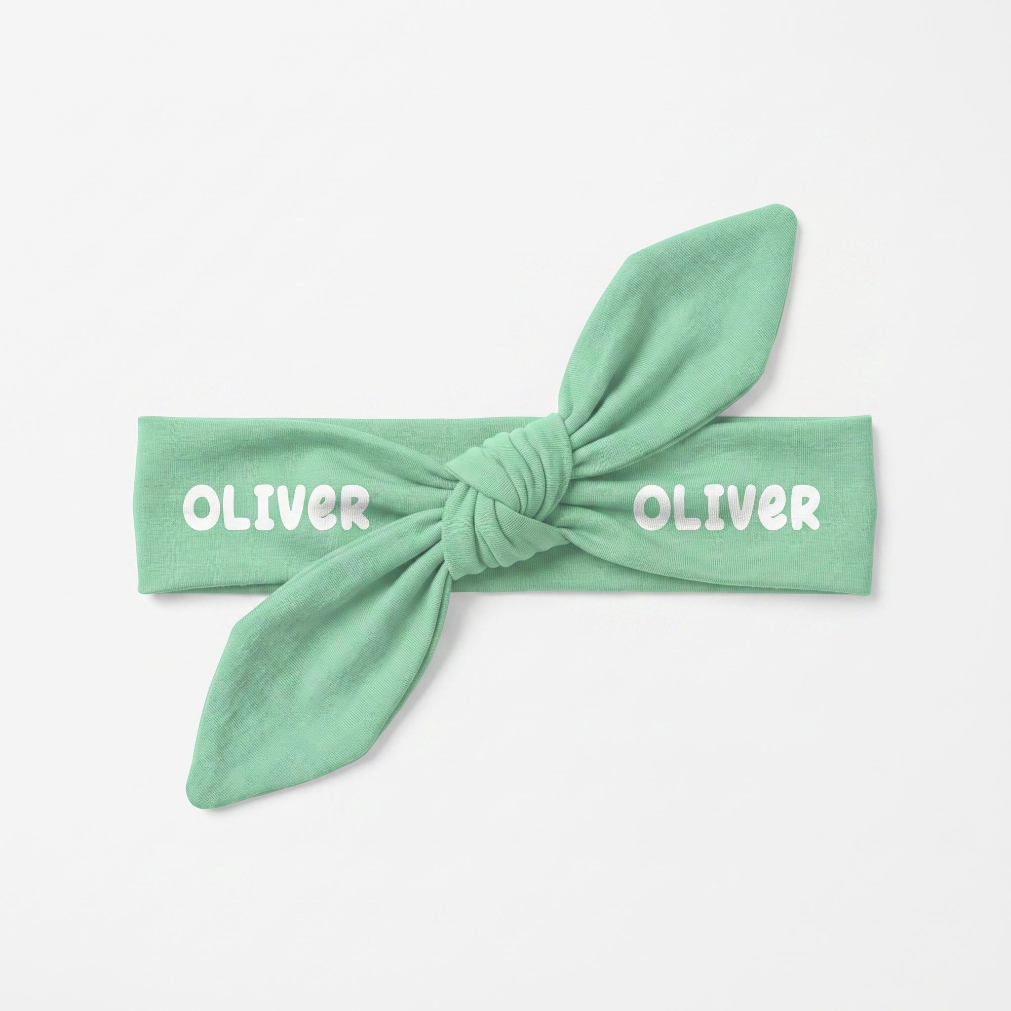 Personalized Knotted Headband in Coastal Aqua