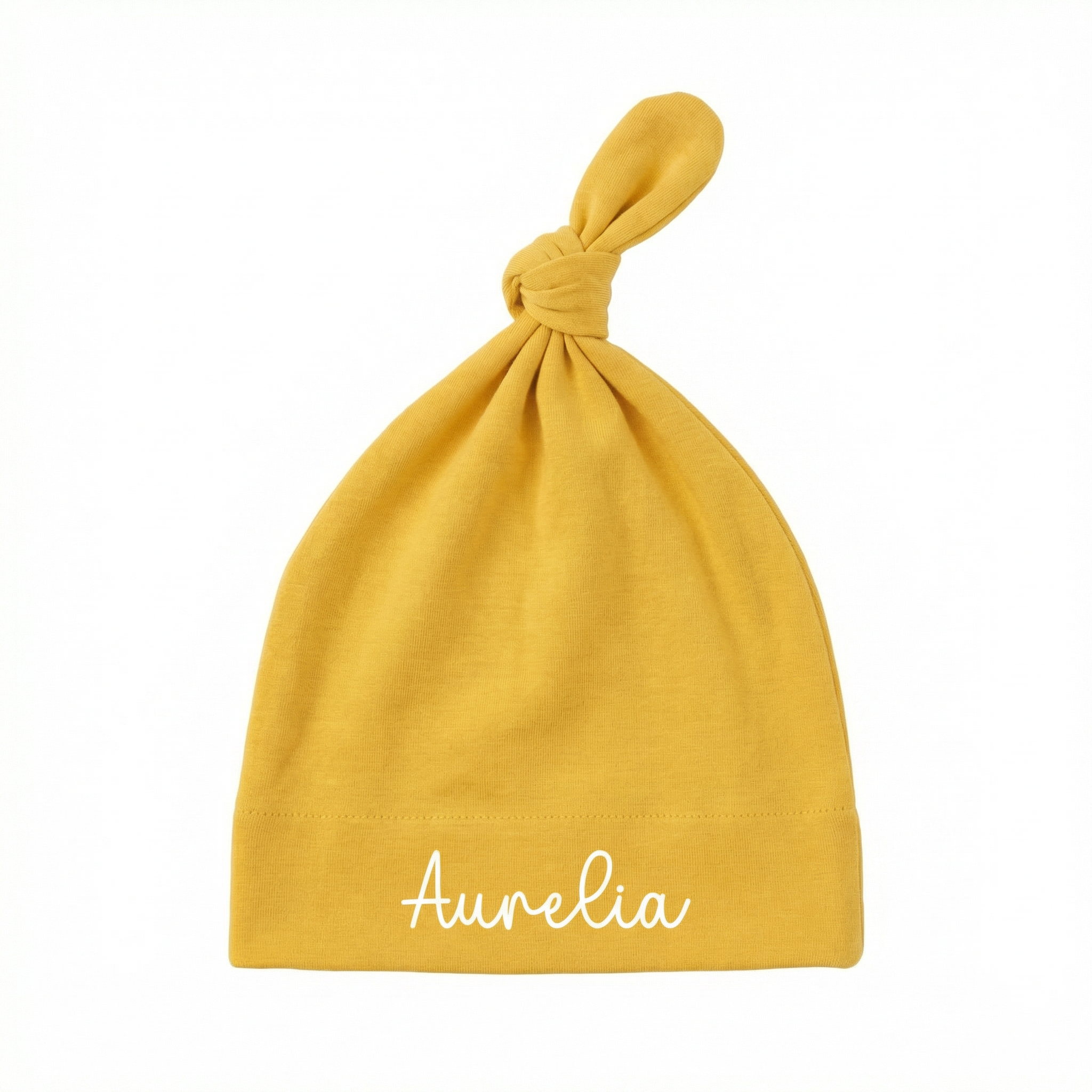 Personalized Knotted Hat in Honey