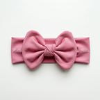 Personalized Bow Headband in Mauve Pink