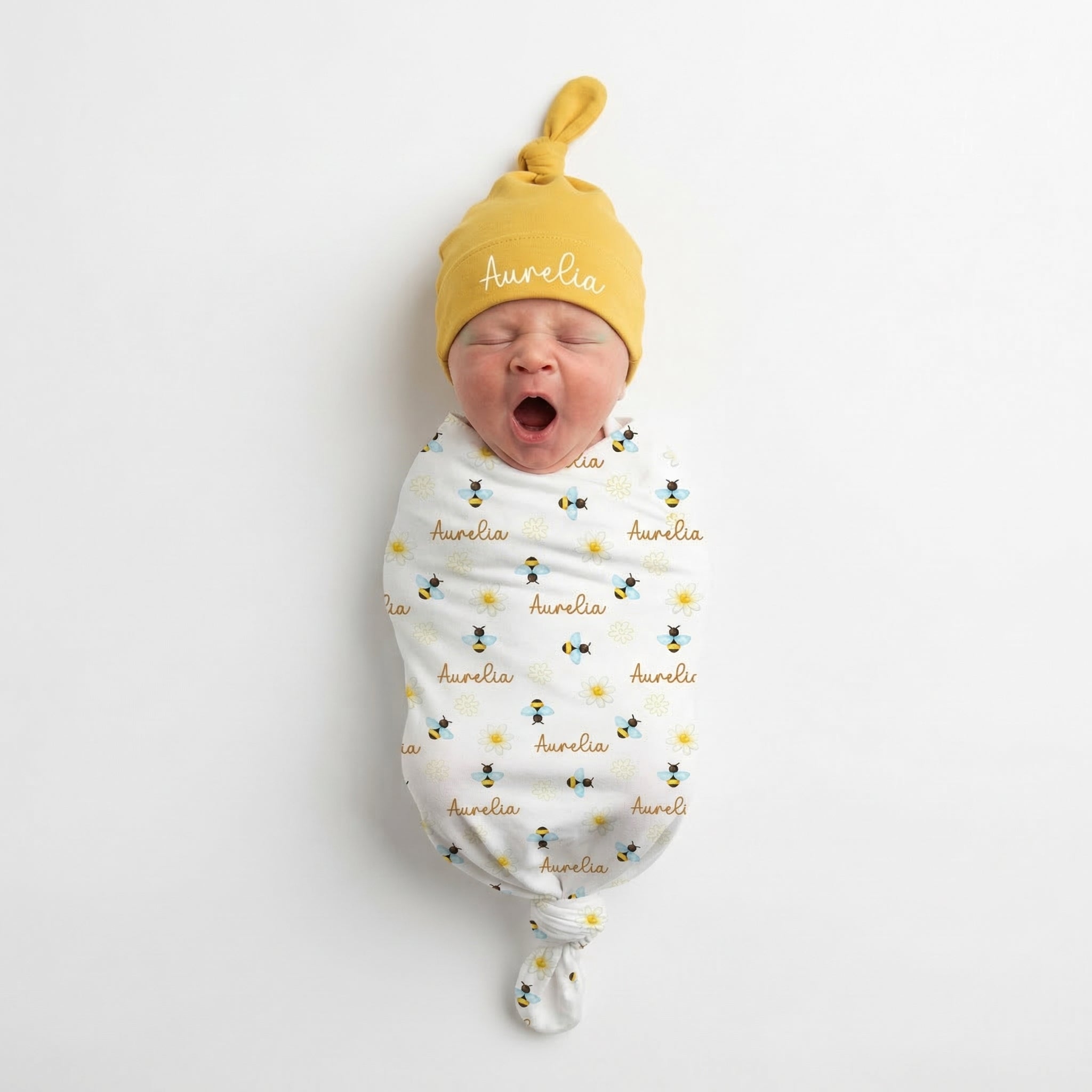 Personalized Knotted Hat in Honey