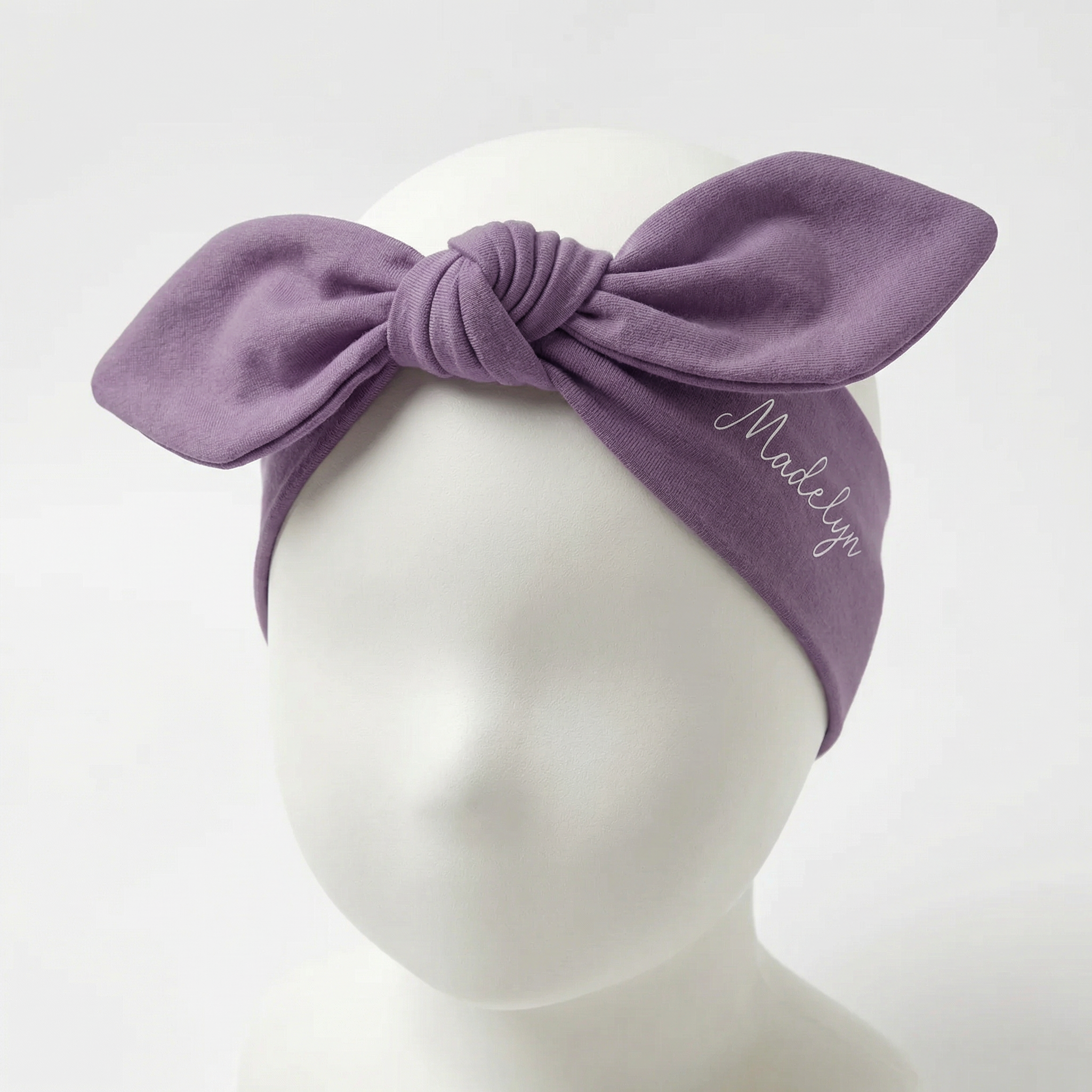 Personalized Knotted Headband in Purple