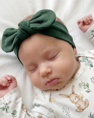 Personalized Knotted Headband in Evergreen