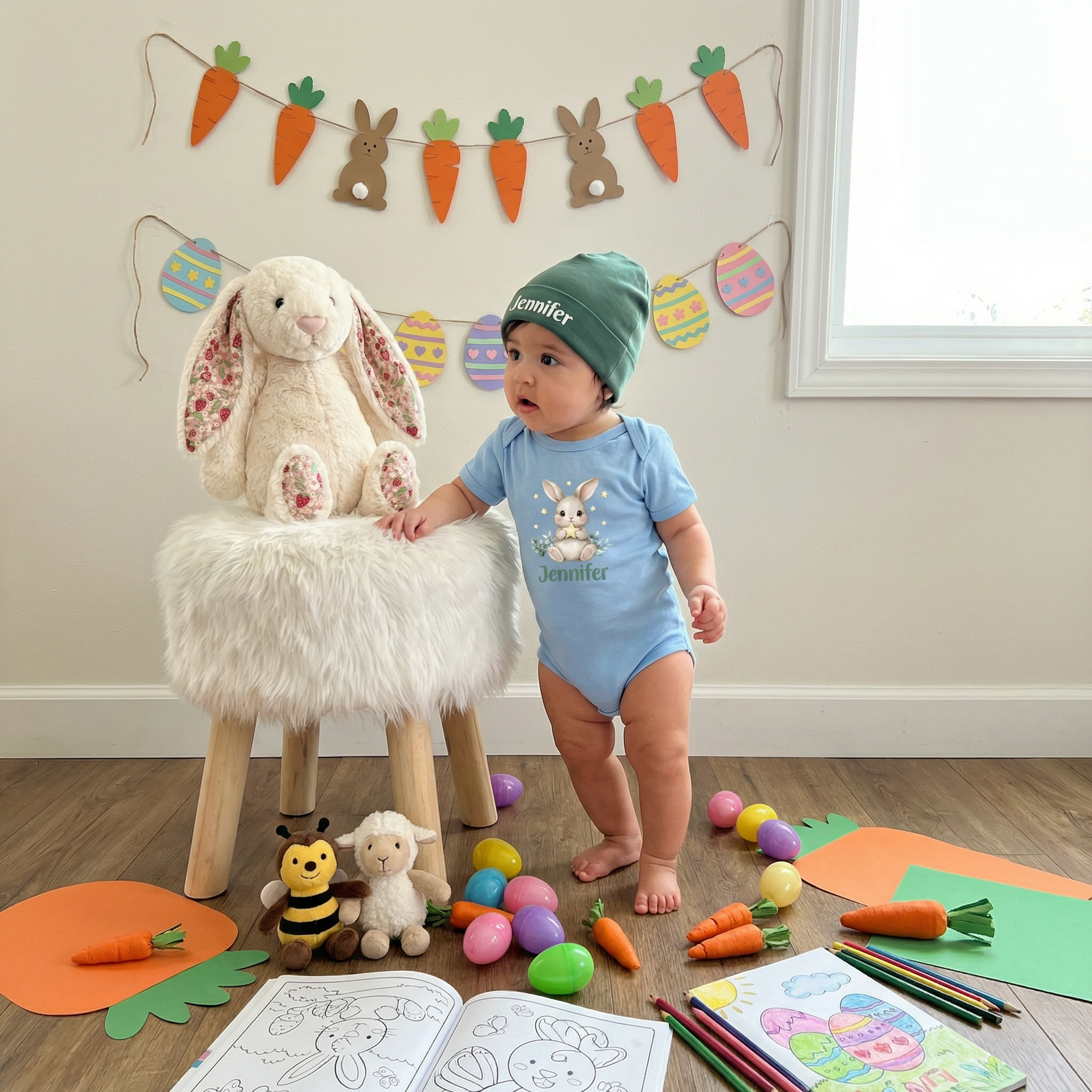 Personalized Beanie in Evergreen