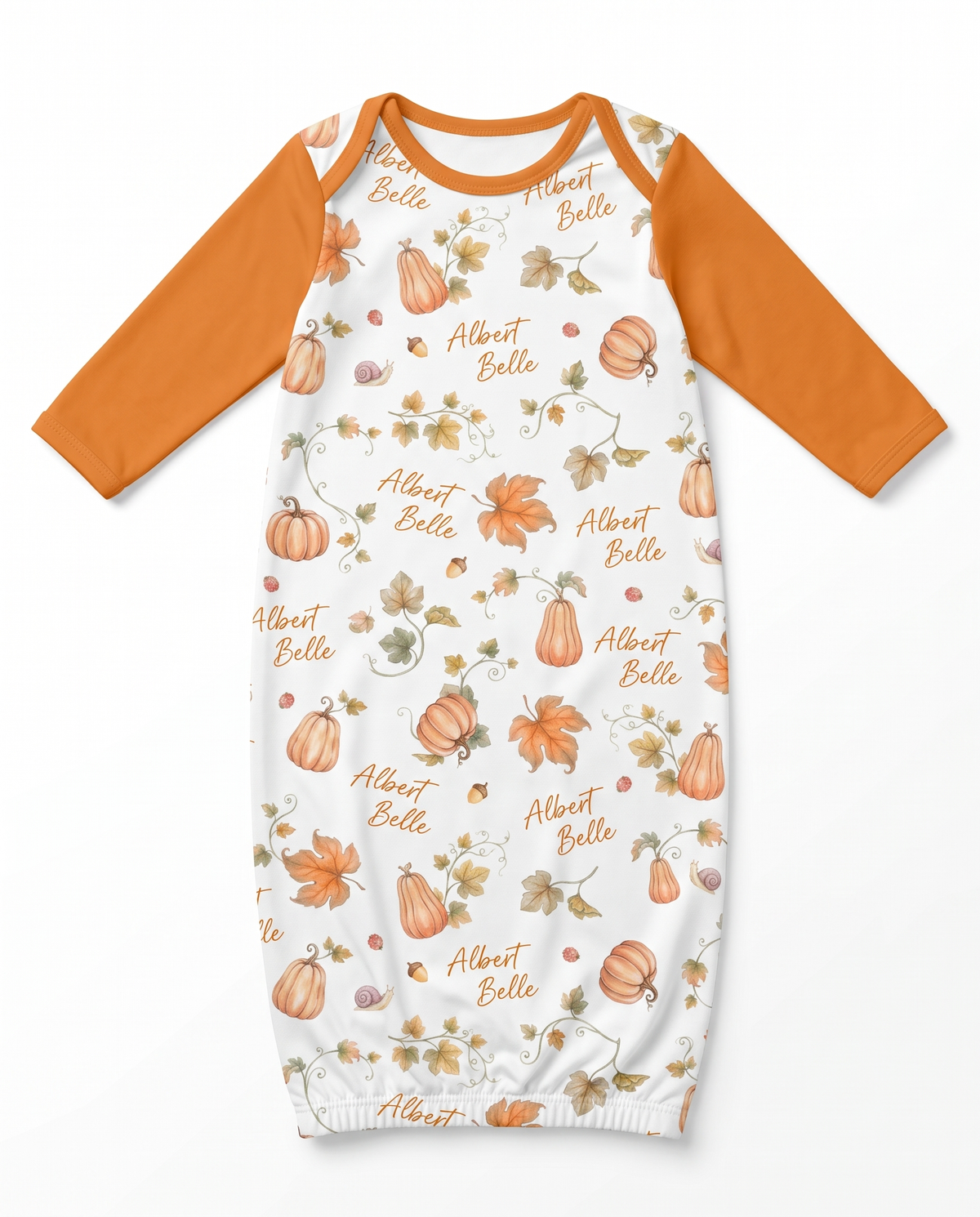 Personalized Baby Sleep Gown in Enchanted Vine