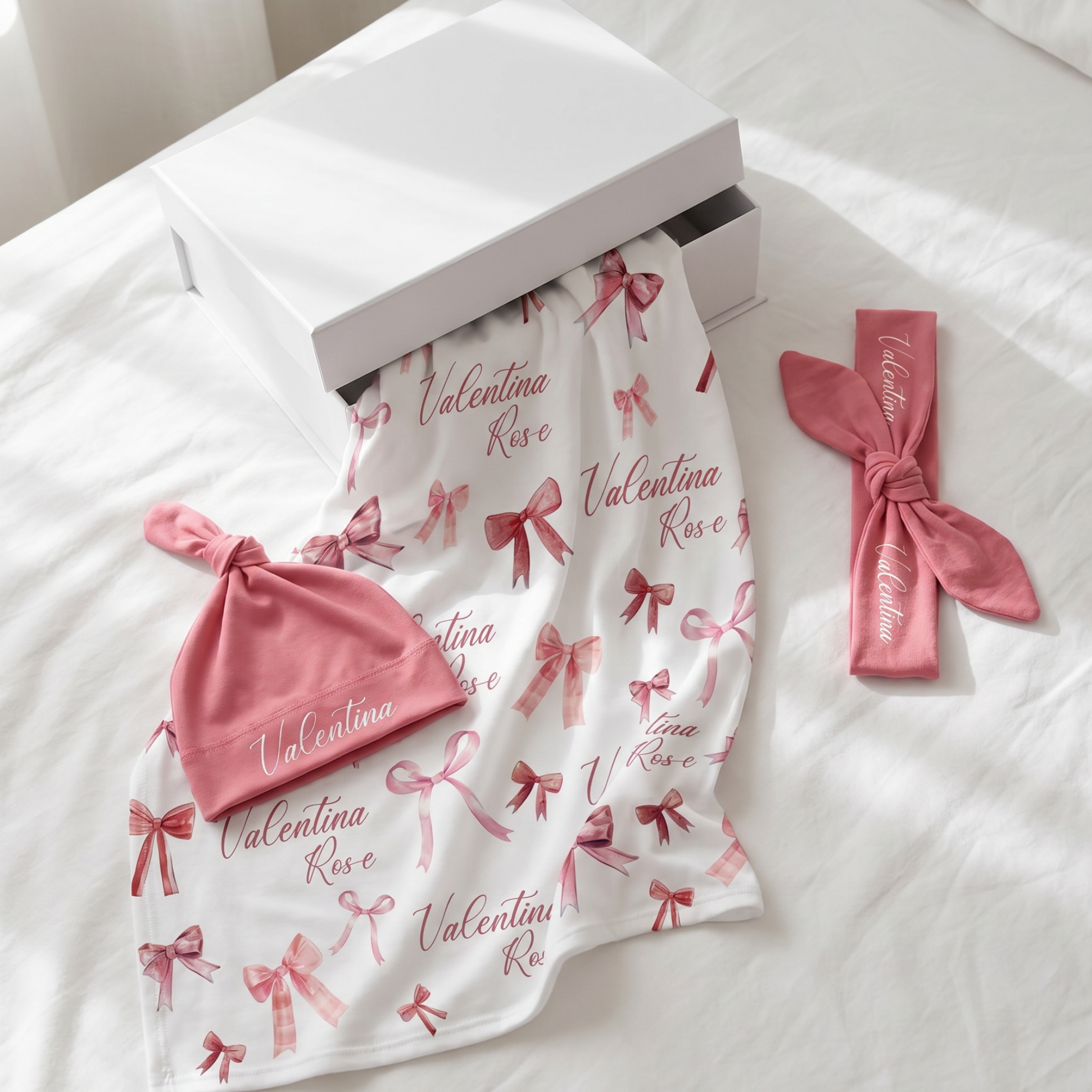 Standard Gift Set in White Coquette Bow