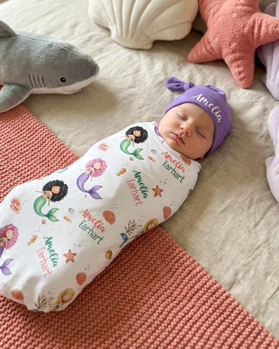 Personalized Swaddle in Little Mermaid