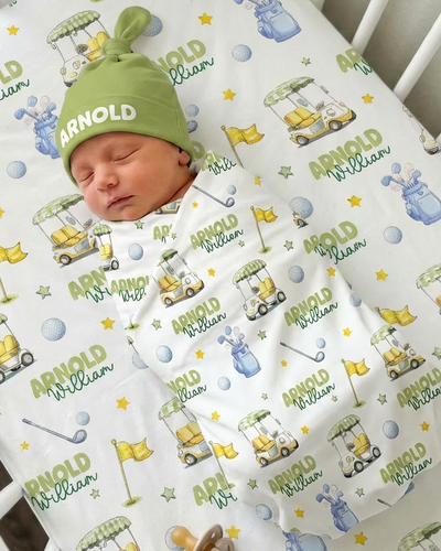 Personalized Swaddle in Country Club Cuties
