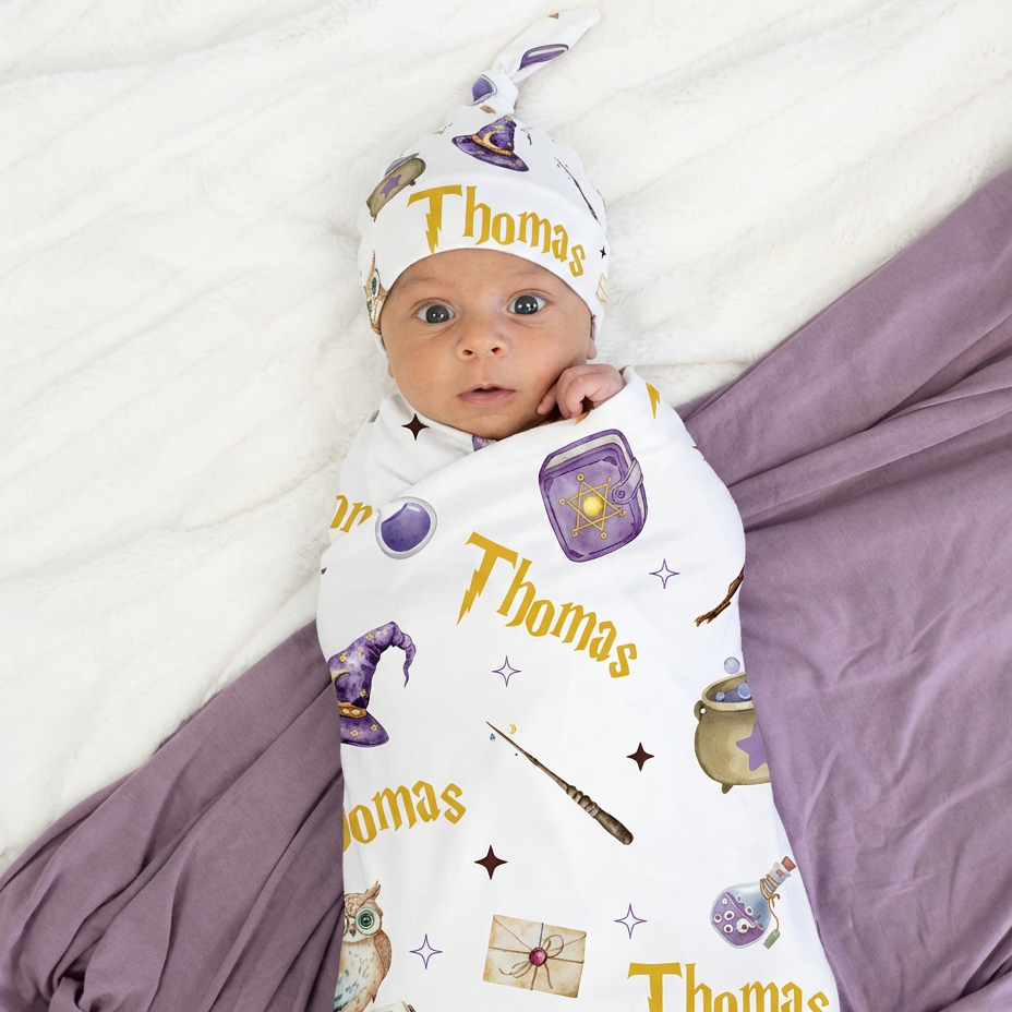 Personalized Swaddle in Wizard School