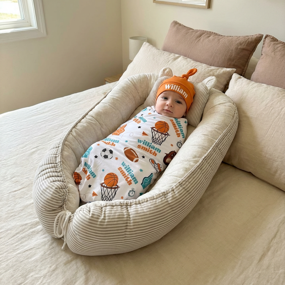 Personalized Swaddle in Half Time