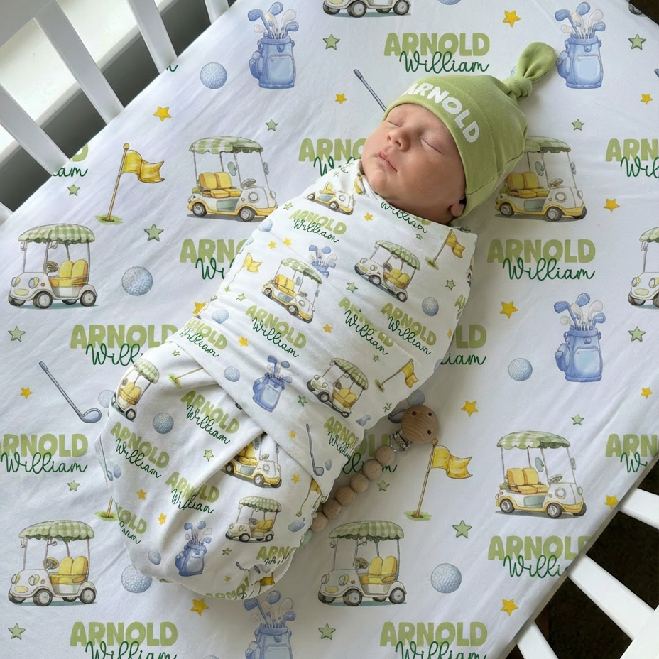 Personalized Swaddle in Country Club Cuties