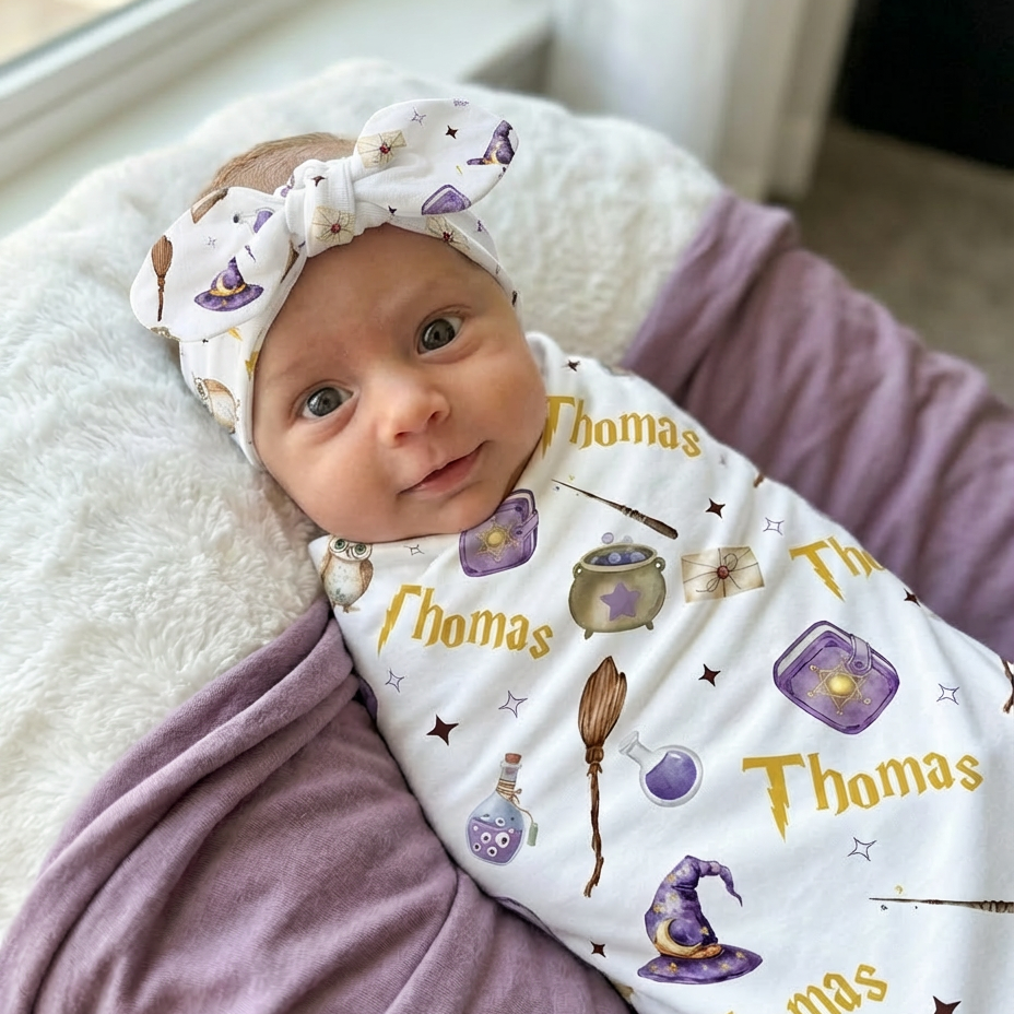 Personalized Swaddle in Wizard School