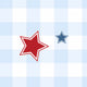 Red, Blue and Star