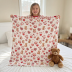 Personalized Blanket in Red Sweet Heart