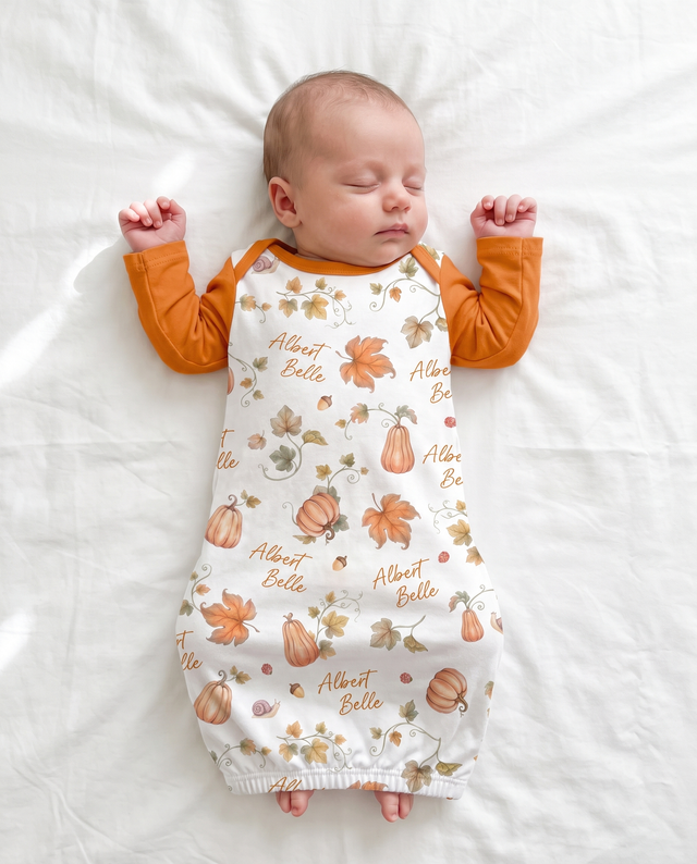 Personalized Baby Sleep Gown in Enchanted Vine