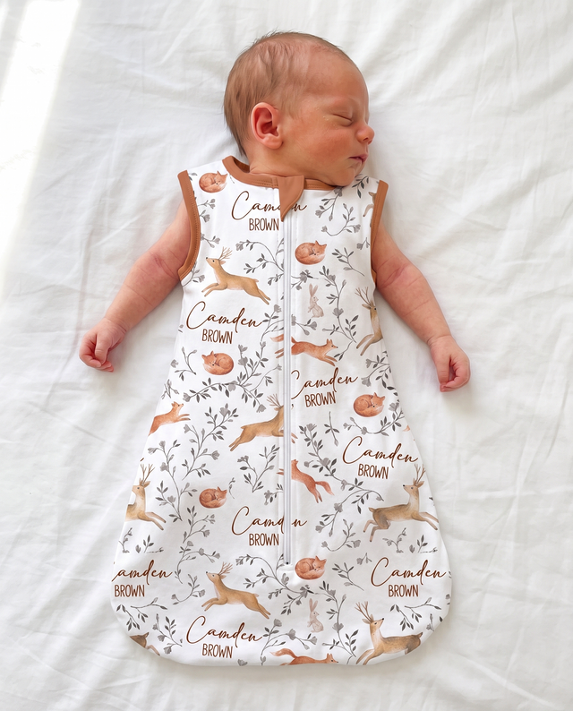 Personalized Sleep Bag in Forest Besties