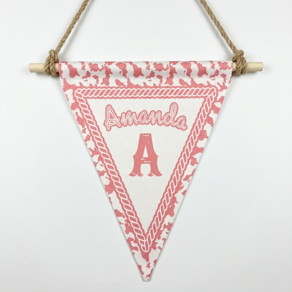 Personalized Triangle Pennants in Western Girl